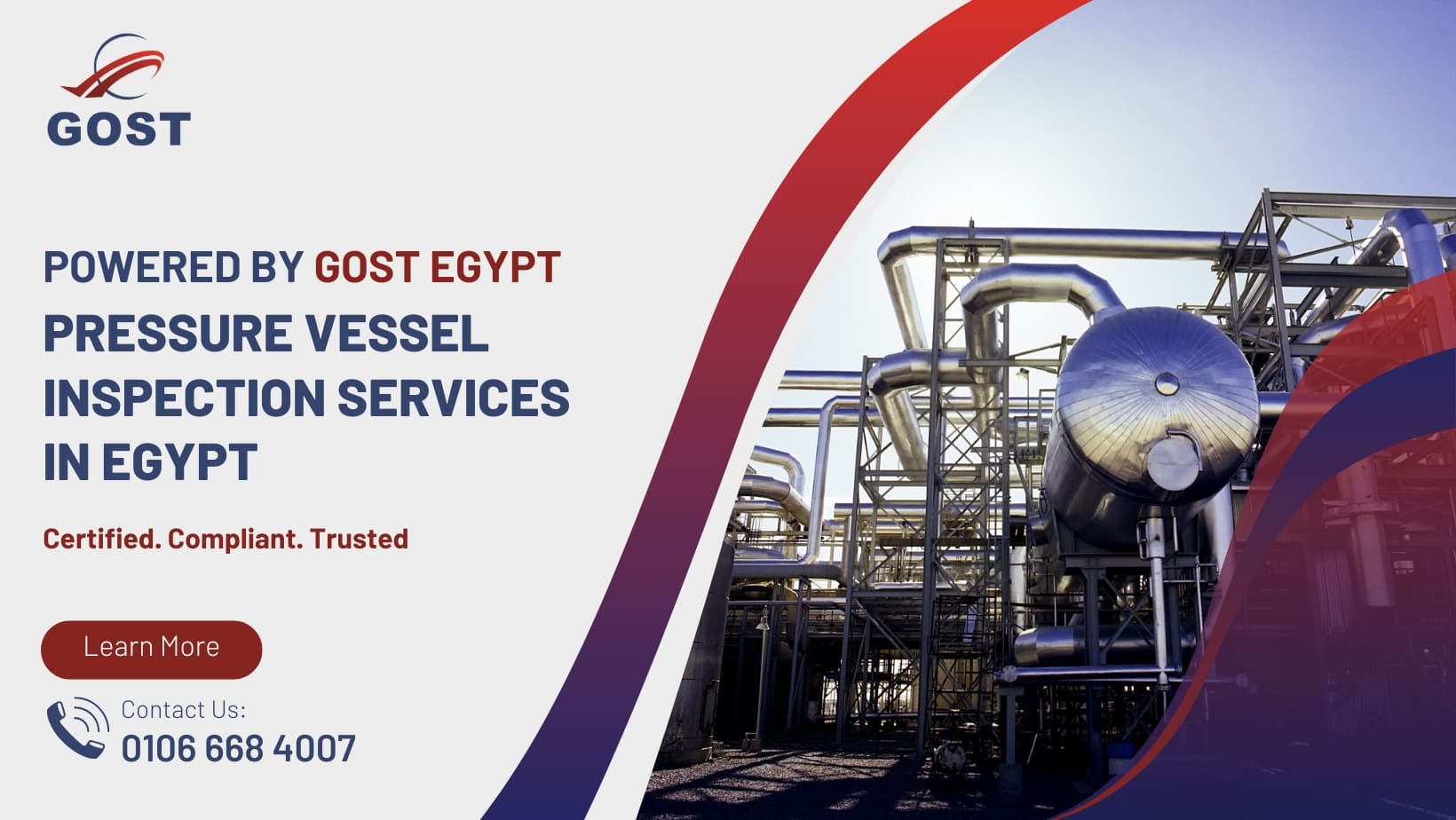 Professional Pressure Vessel Inspection Services in Egypt with GOST